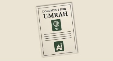 In this image is a document is available showing the which documents need for the Umrah travel from USA to Makkah